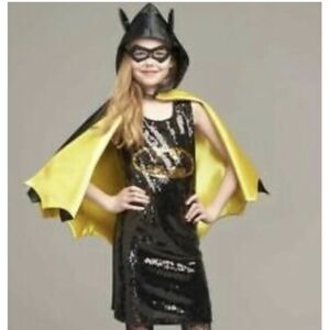 Chasing Fireflies Batgirl Costume w Cape Sequins 14 Cape Dress Superhero
